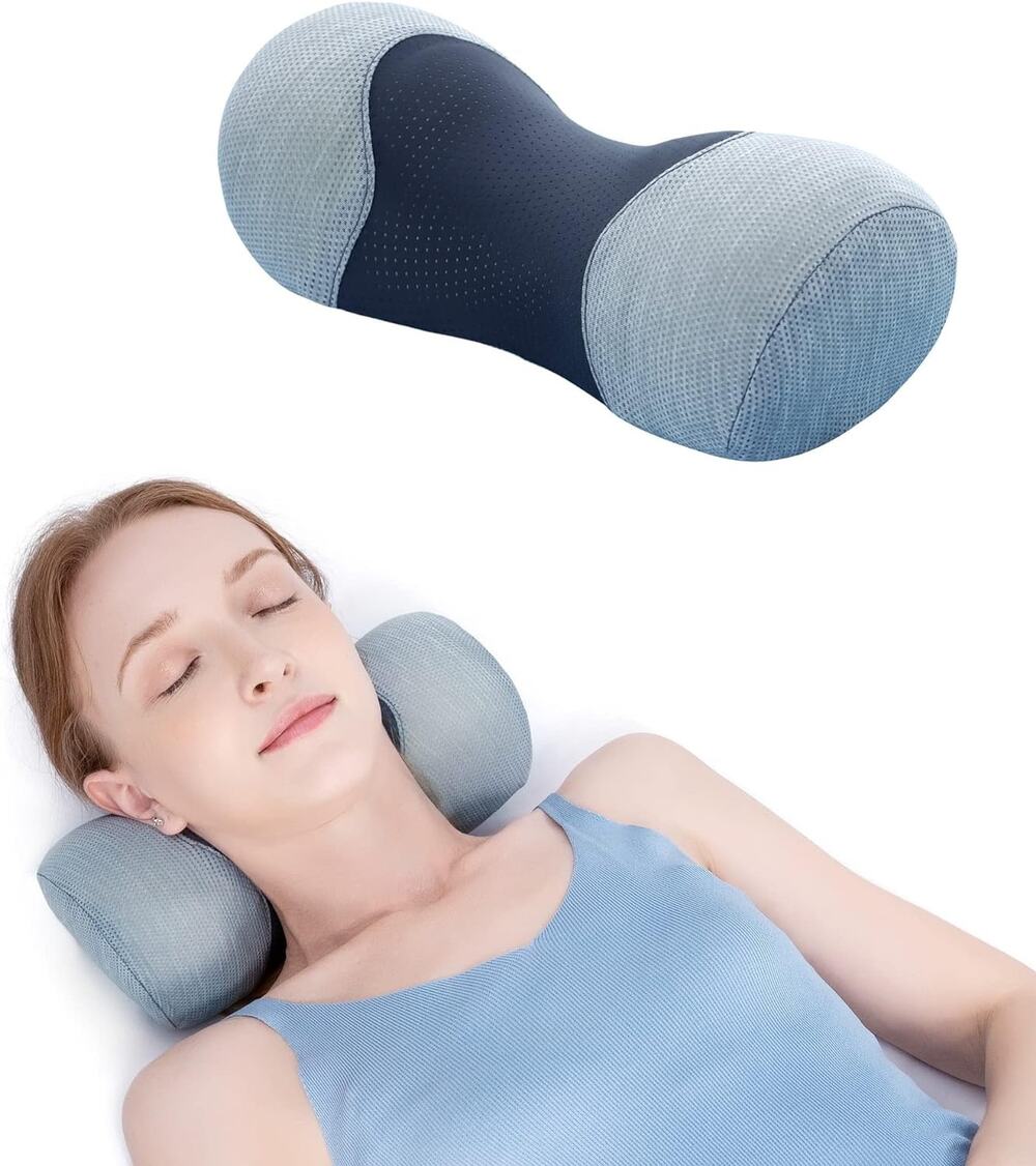 Bespilow Small Neck Roll Pillow,Say Goodbye To Neck Pain, Cervical Memory Foam